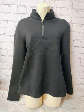 Women's Reigning Champ Seamless Zip Terry Knit Black Pullover Small